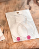 Large Bead Hoops Earrings Punch Pink - clearpathherbicide