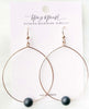 Large Hoop Earrings Matte Black Onyx - clearpathherbicide