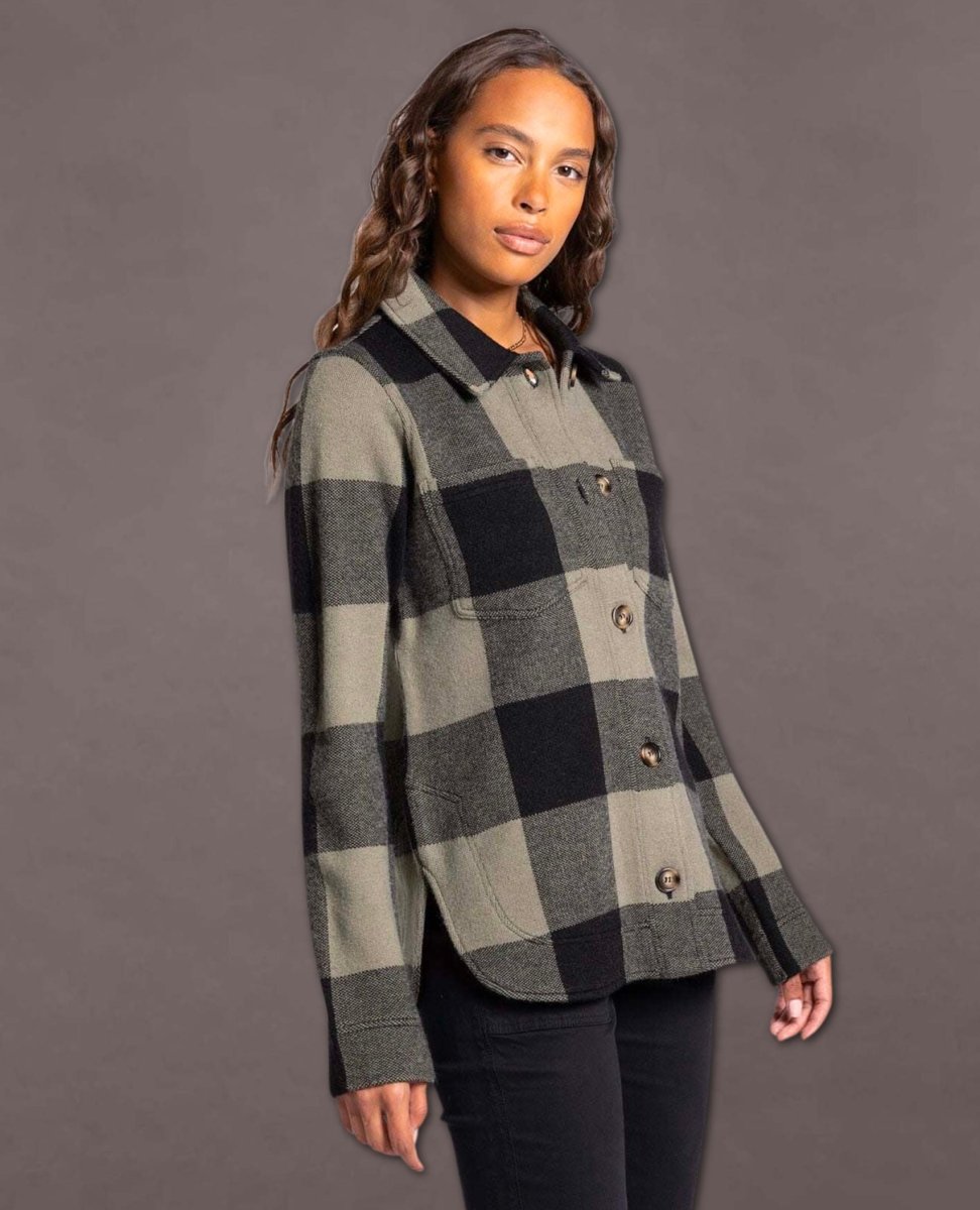 Leah Coat Shirt Jacket Olive Black - miamidrugpossession