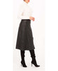 Leather Like Black Midi Skirt - miamidrugpossession