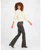 Leather Like Flare Pants Black - miamidrugpossession