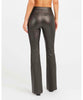 Leather Like Flare Pants Black - miamidrugpossession