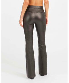 Leather Like Flare Pants Black - clearpathherbicide