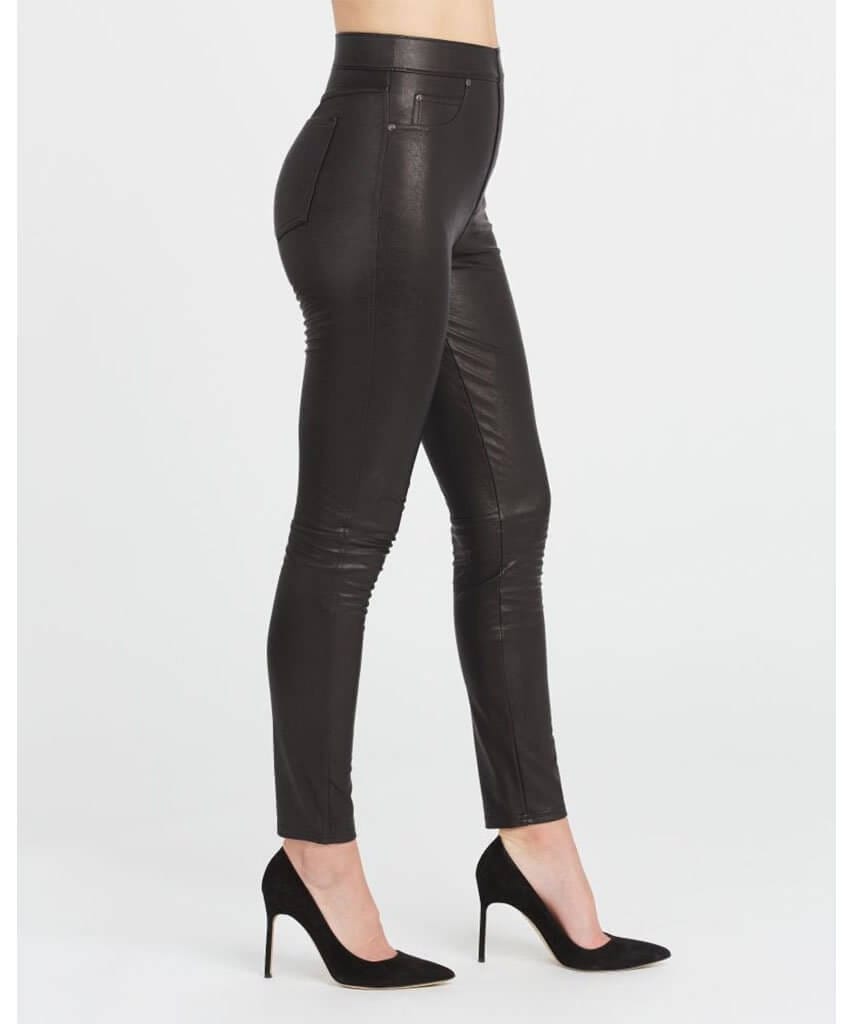 Leather Like Skinny Pant Black - miamidrugpossession