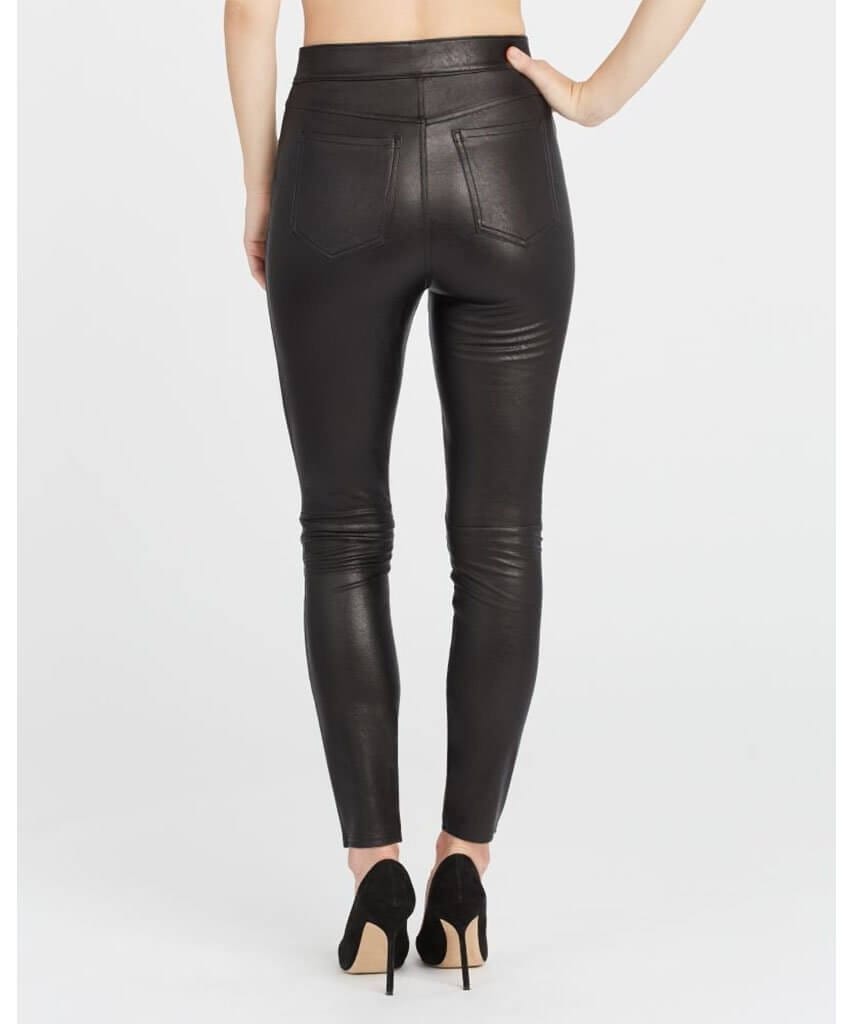 Leather Like Skinny Pant Black - miamidrugpossession