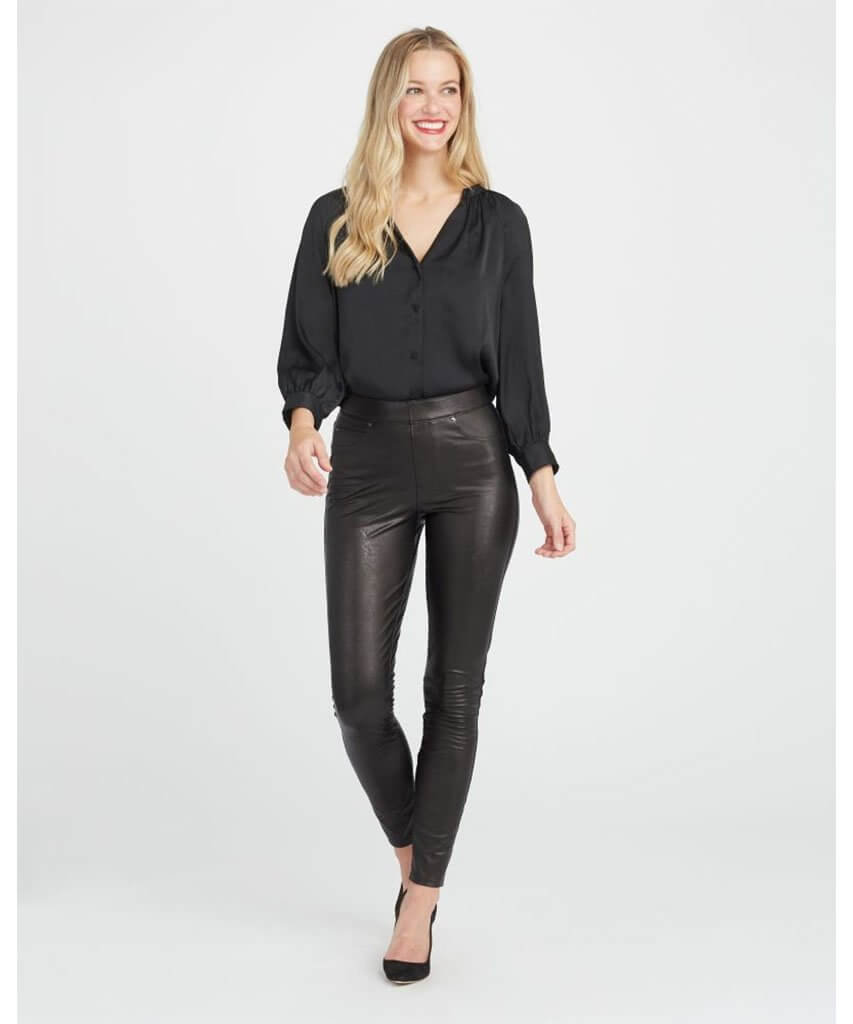 Leather Like Skinny Pant Black - clearpathherbicide