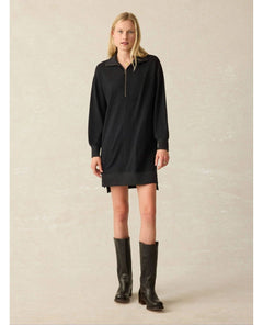 Legend Quarter Zip Dress Heathered Black - PINK ARROWS