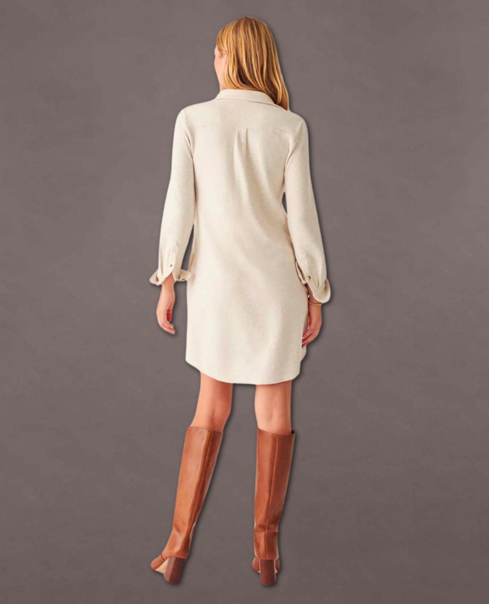 Legend Shirt Dress Off White - miamidrugpossession