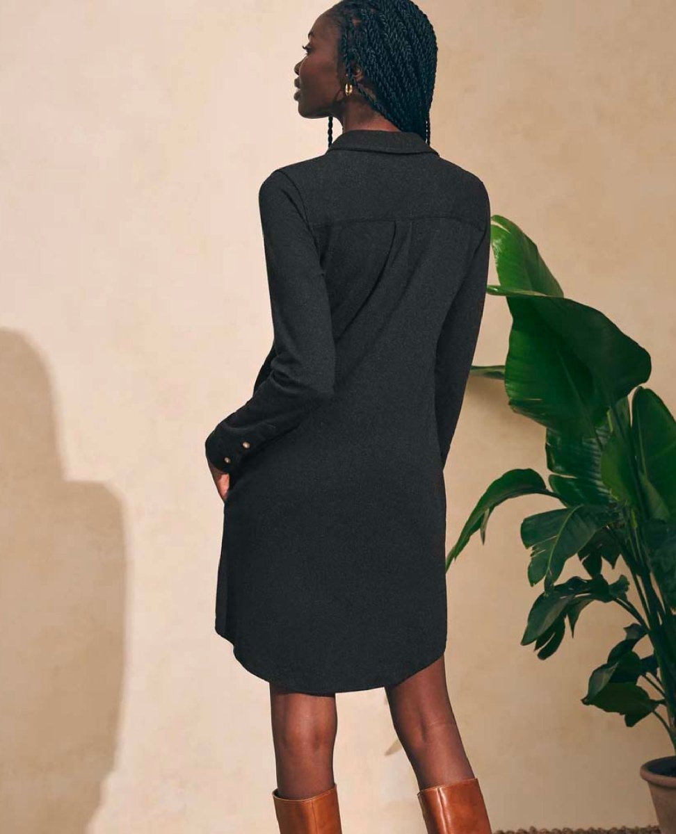 Legend Sweater Dress Heather Black Twill - clearpathherbicide