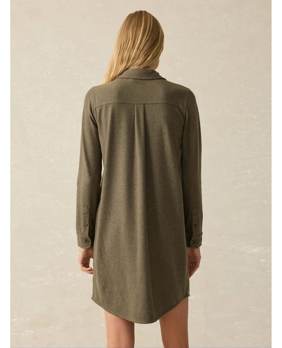 Legend Sweater Dress Olive Melange Twill - miamidrugpossession