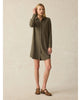 Legend Sweater Dress Olive Melange Twill - clearpathherbicide