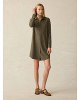 Legend Sweater Dress Olive Melange Twill - clearpathherbicide