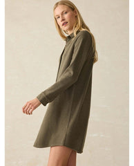 Legend Sweater Dress Olive Melange Twill Restocked - PINK ARROWS