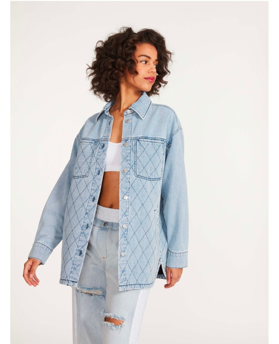 Lennon Quilted Denim Jacket - miamidrugpossession