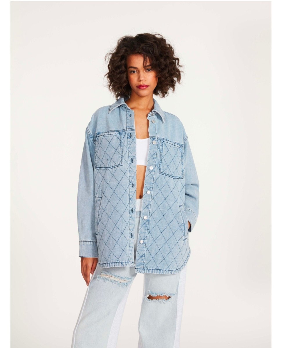 Lennon Quilted Denim Jacket - miamidrugpossession