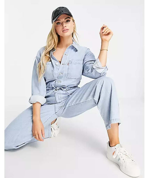 Levi’s Denim Roomy Jumpsuit in Light Wash - clearpathherbicide