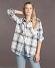 Lewis Long Sleeve Black Brown Plaid - miamidrugpossession