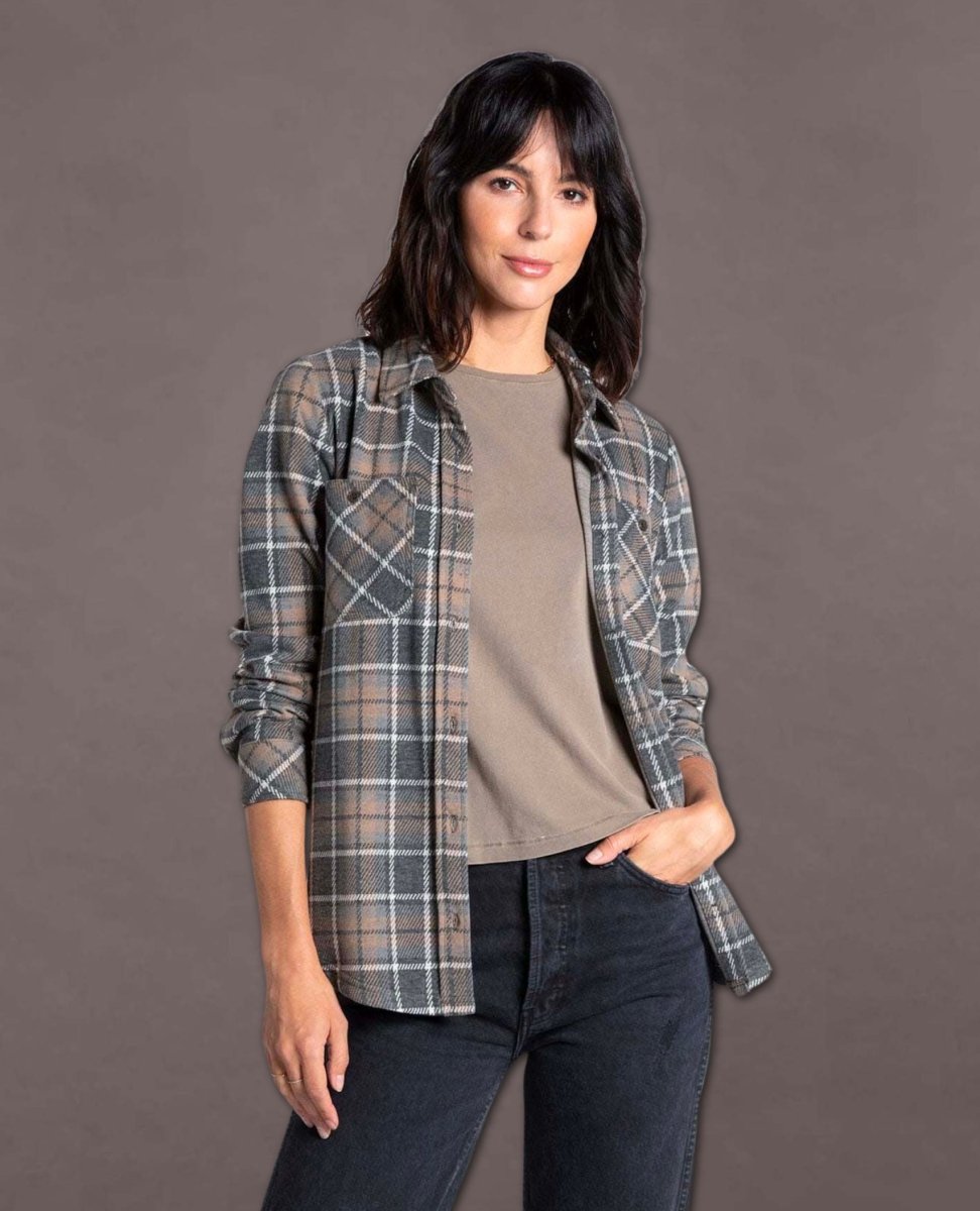 Lewis Long Sleeve Black Grey Plaid - miamidrugpossession