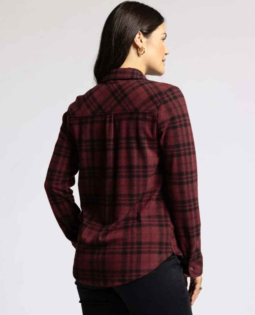 Lewis Long Sleeve Burgundy Plaid - miamidrugpossession