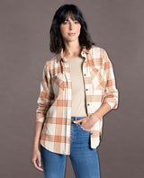 Lewis Long Sleeve Flannel Rusty Ivory Plaid - clearpathherbicide