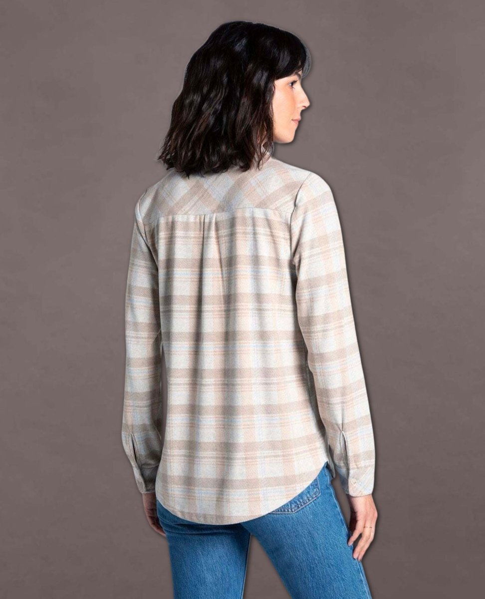 Lewis Long Sleeve Grey Tan Plaid - clearpathherbicide