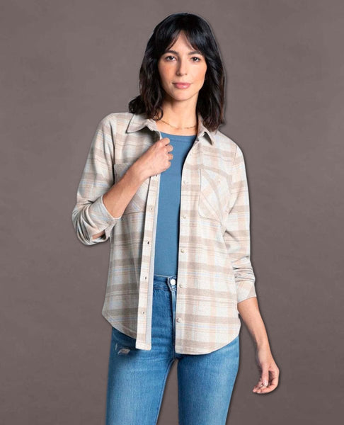 Lewis Long Sleeve Grey Tan Plaid - miamidrugpossession