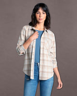 Lewis Long Sleeve Grey Tan Plaid - clearpathherbicide