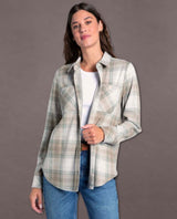 Lewis Long Sleeve White Swan Sage Plaid - miamidrugpossession