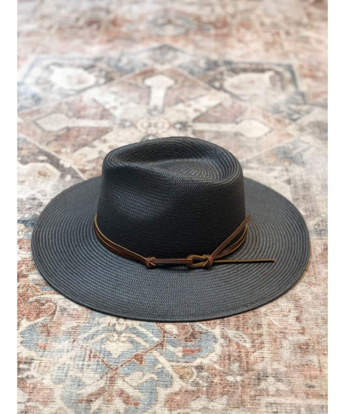 Lindsey Black Straw Hat - miamidrugpossession