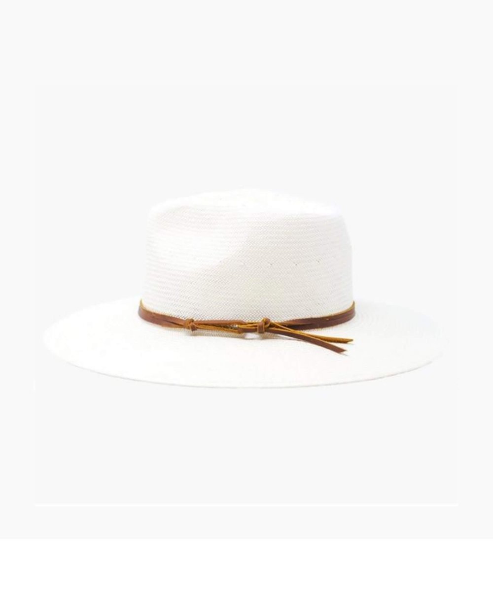 Lindsey Cream Straw Hat - PINK ARROWS