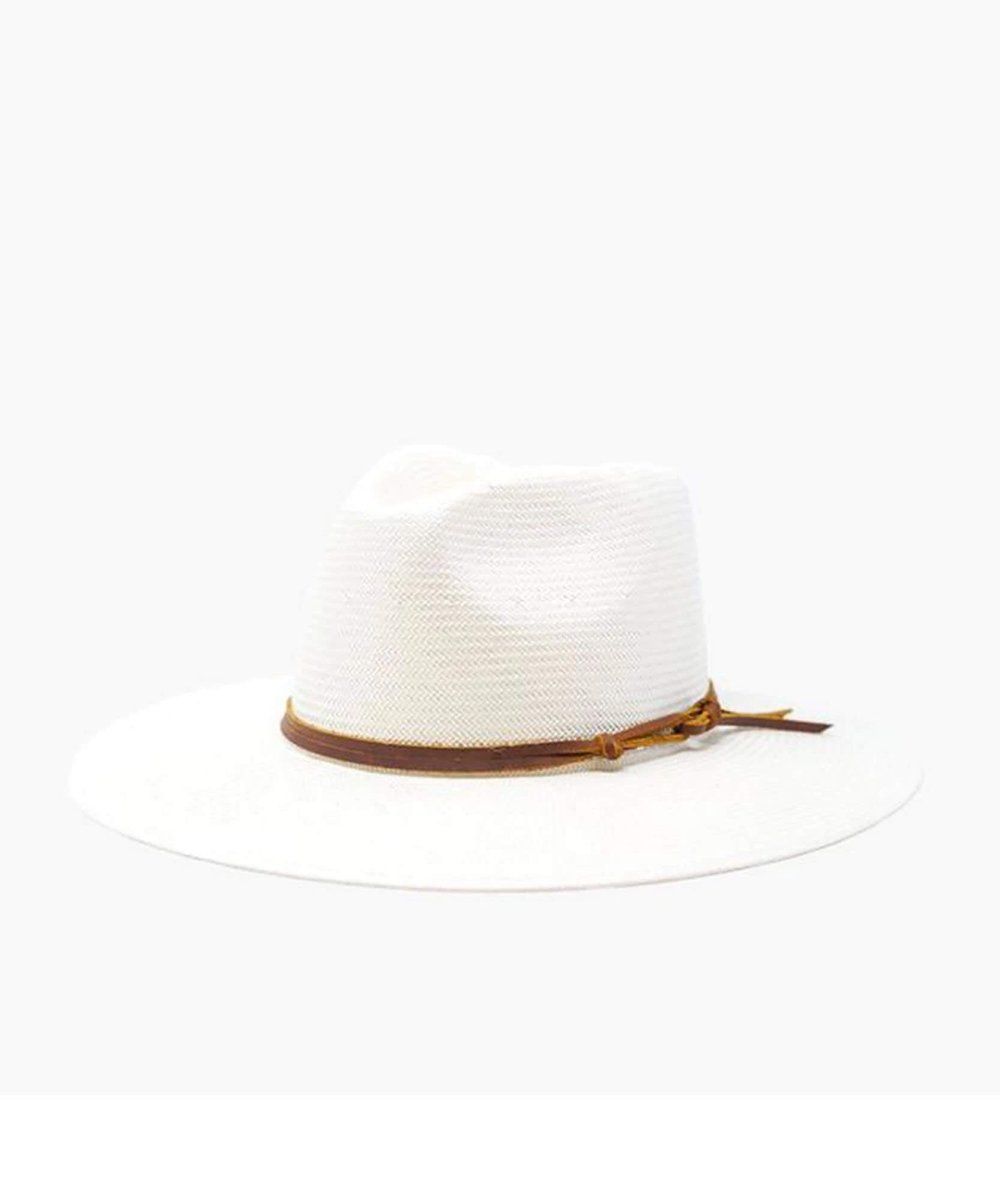 Lindsey Cream Straw Hat - PINK ARROWS