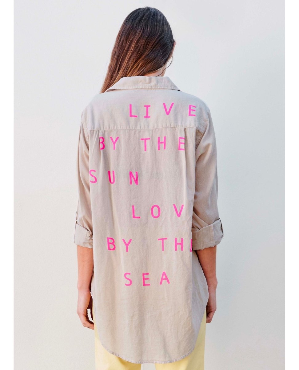 Live Love Oversized Shirt Mist - miamidrugpossession