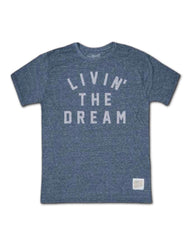 Living The Dream Blue Unisex Tee - PINK ARROWS