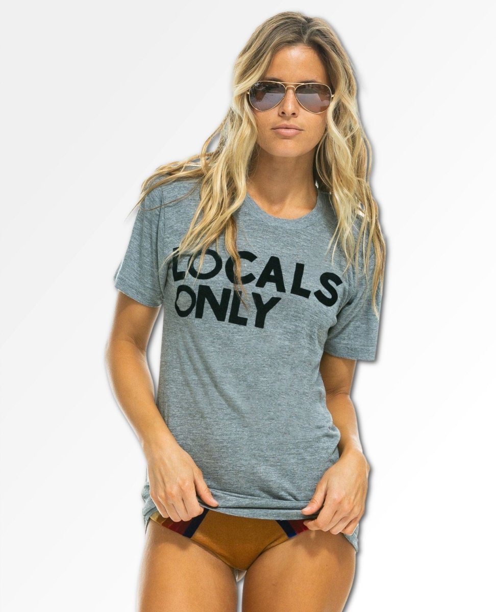 Locals Only Heather Grey Unisex Tee - miamidrugpossession