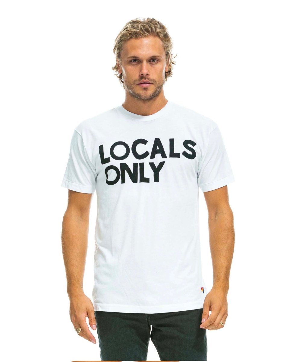 Locals Only Heather White Unisex Tee - PINK ARROWS