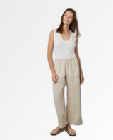 Lola Linen Pant Tea - miamidrugpossession