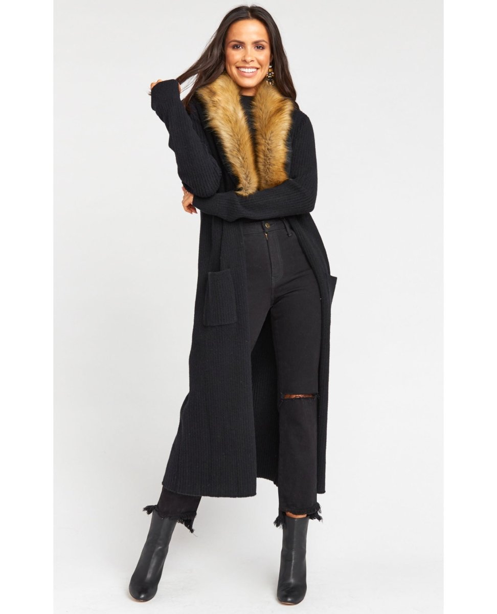 Lombardi Black Knit Faux Fur - clearpathherbicide