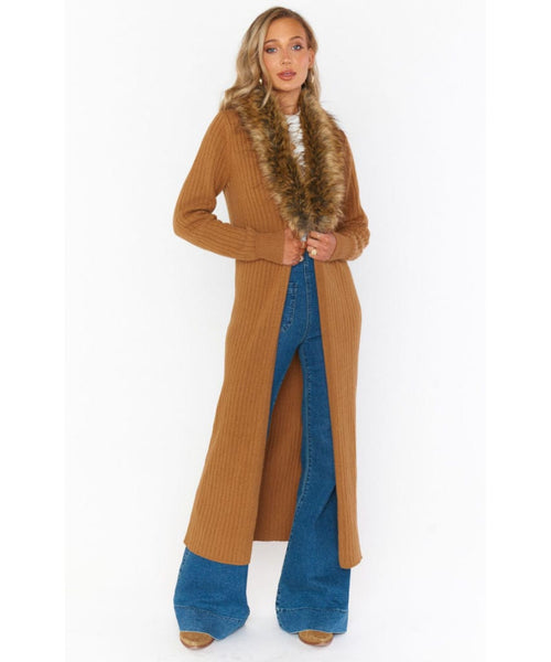 Lombardi Cardi Hazelnut with Faux Fur - miamidrugpossession