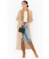 Lombardi Cardi Taupe with Faux Fur - miamidrugpossession