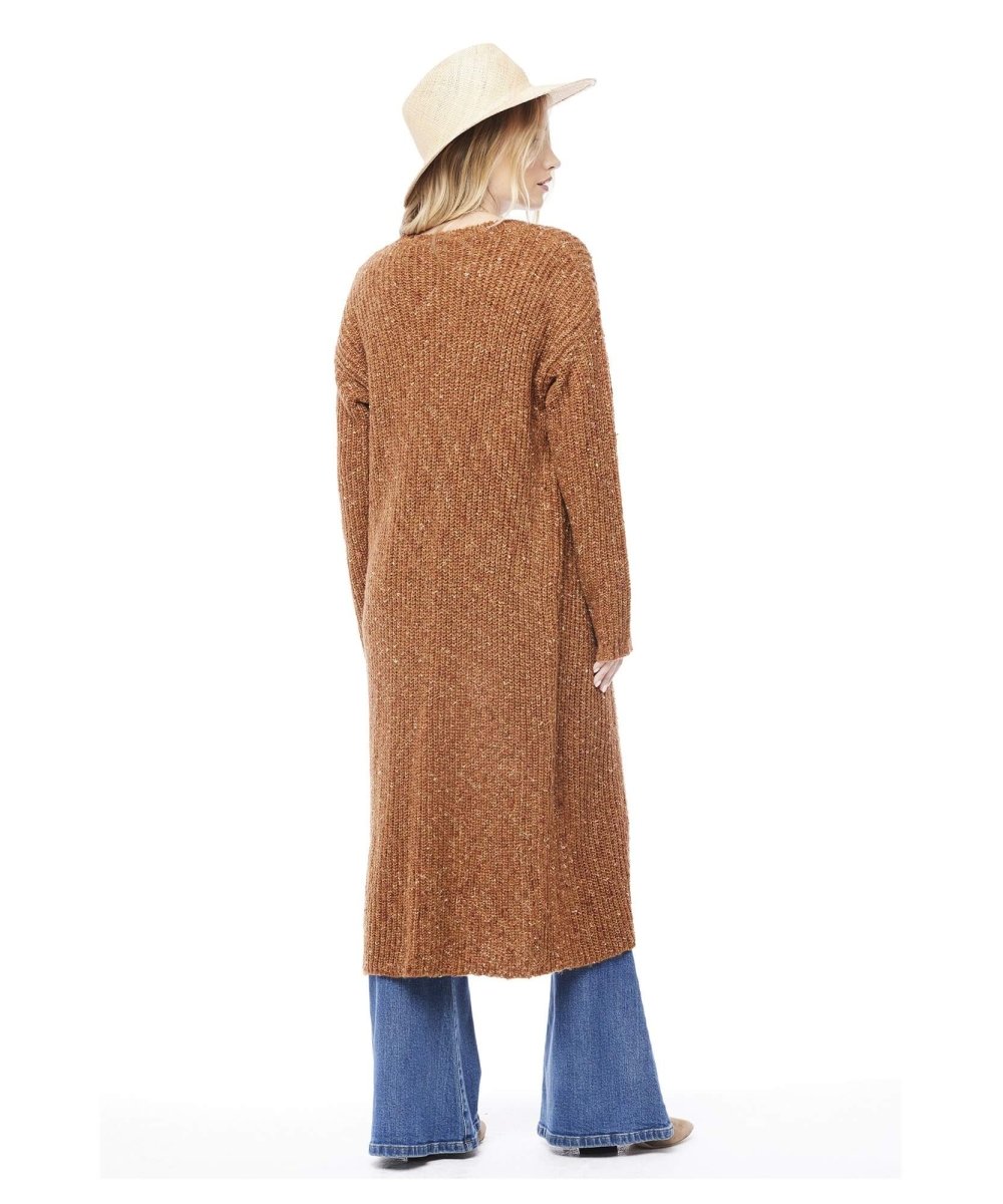 Long Sleeve Cardigan Sweater Cinnamon - clearpathherbicide