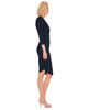 Long Sleeve Diana Midi Black Dress - miamidrugpossession