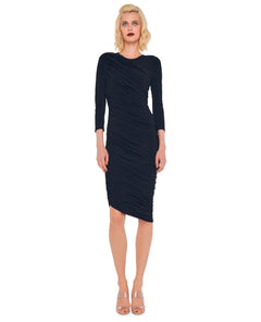 Long Sleeve Diana Midi Black Dress - clearpathherbicide