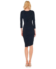 Long Sleeve Diana Midi Black Dress - PINK ARROWS