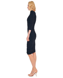 Long Sleeve Diana Midi Black Dress - clearpathherbicide