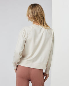 Long Sleeve Halo Crew Milkweed - miamidrugpossession