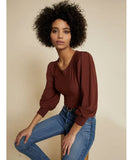 Loren 3/4 Sleeve Berry - miamidrugpossession