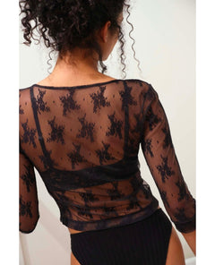 Lost In Lace Cardi Black - clearpathherbicide