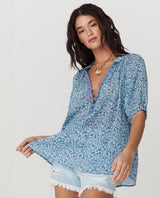 Love Jetty Short Sleeve Blouse Blue Nirvana - clearpathherbicide