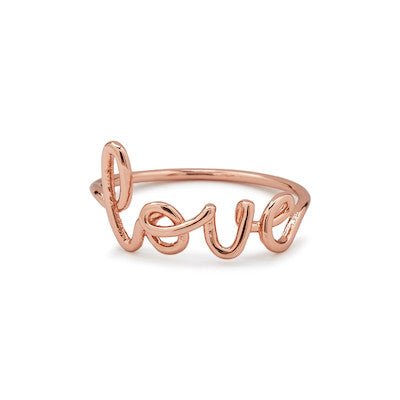 Love Wire Wrap Ring Rose Gold - clearpathherbicide