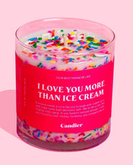 Love You More Than Ice Cream Candle - PINK ARROWS